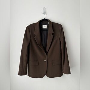 Wilfred Generation Blazer Dark Brown Tailored Oversized Aritzia Work Jacket M